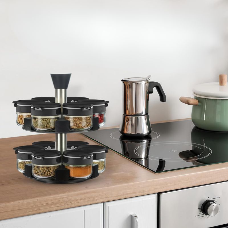 Pre-filled spice rack

