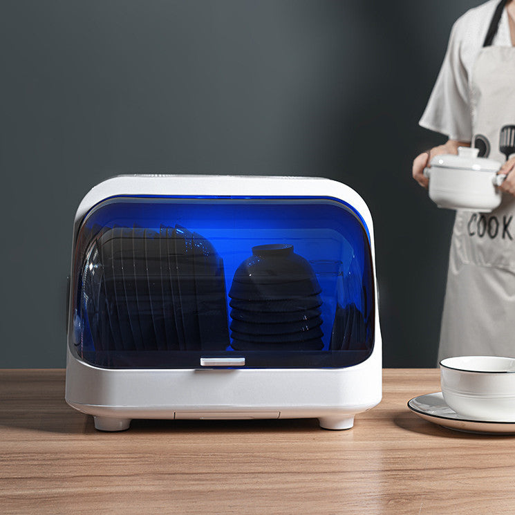 

Modern white plastic dish rack with protective shell