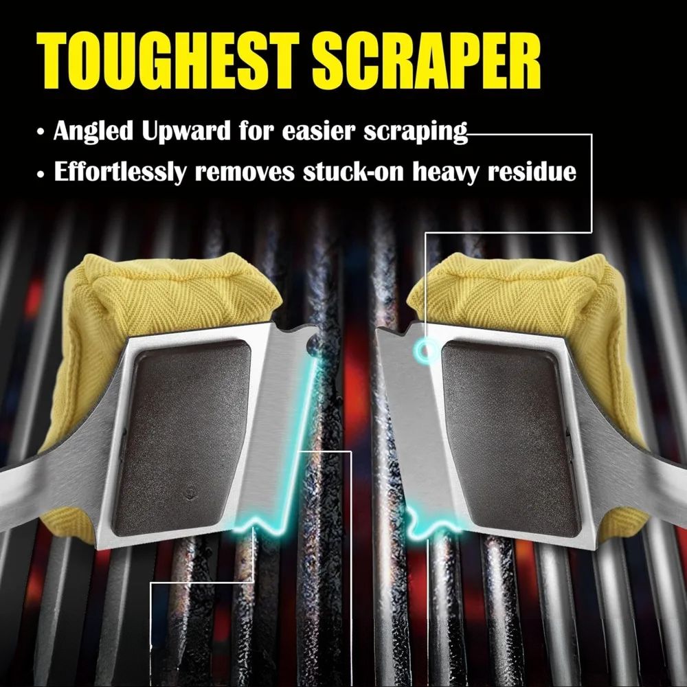 Durable Grill Cleaning Brush – Bristle-Free and Safe