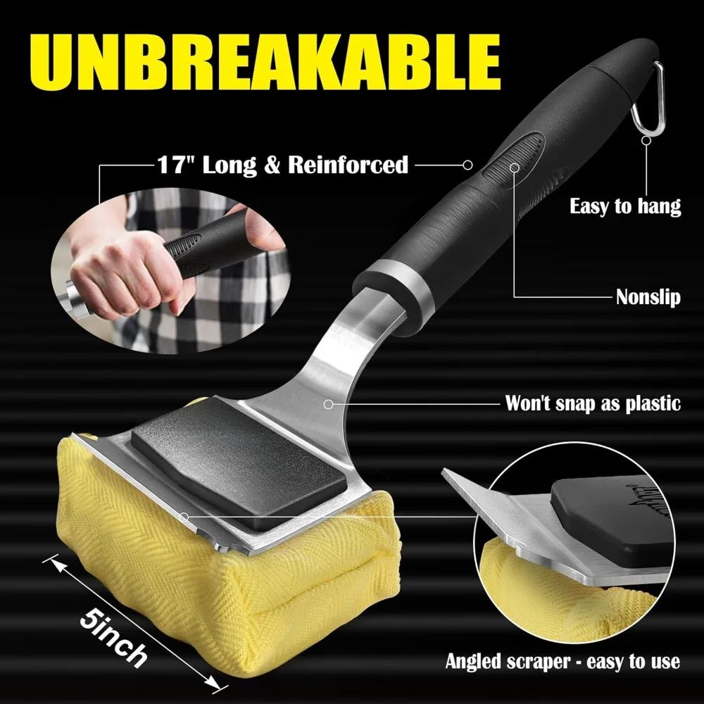 Durable Grill Cleaning Brush – Bristle-Free and Safe