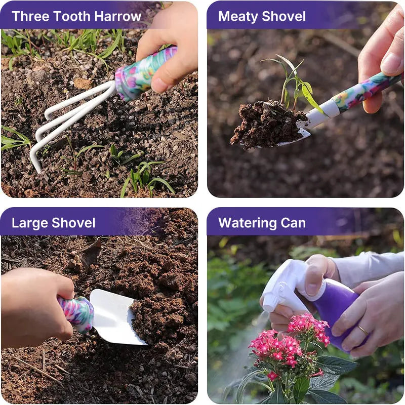 Gardening hand tools set

