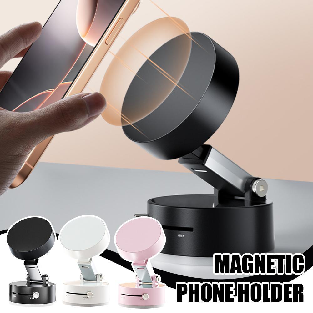 Foldable Magnetic Vacuum Car Phone Holder Foldable Suction Cup With Suction Cup Hands