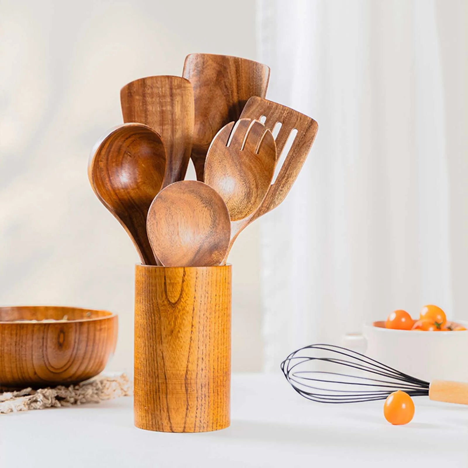 Heat-resistant wooden spatulas