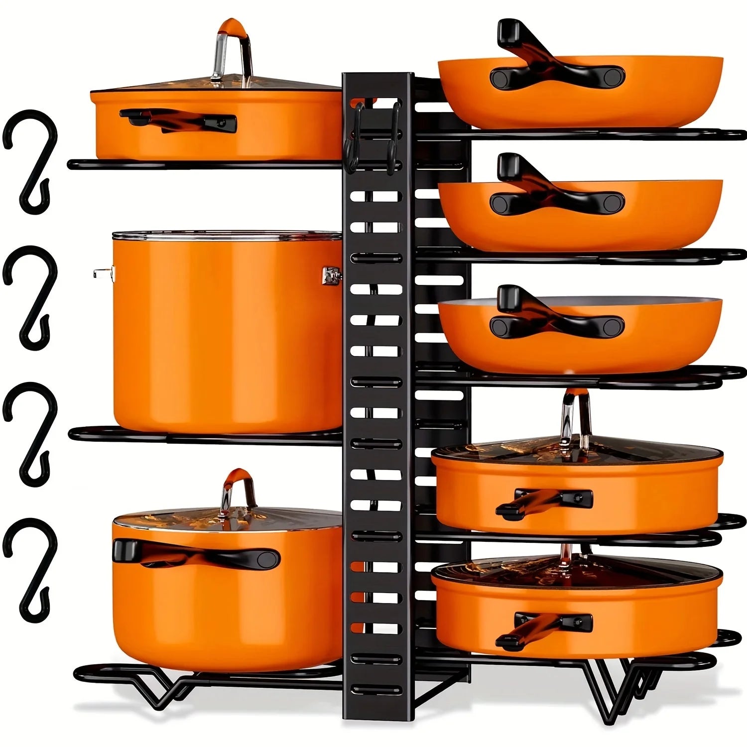 adjustable pot rack organizer