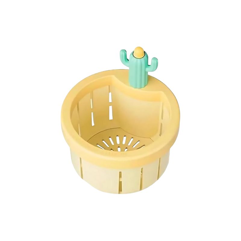 Self-cleaning sink basket