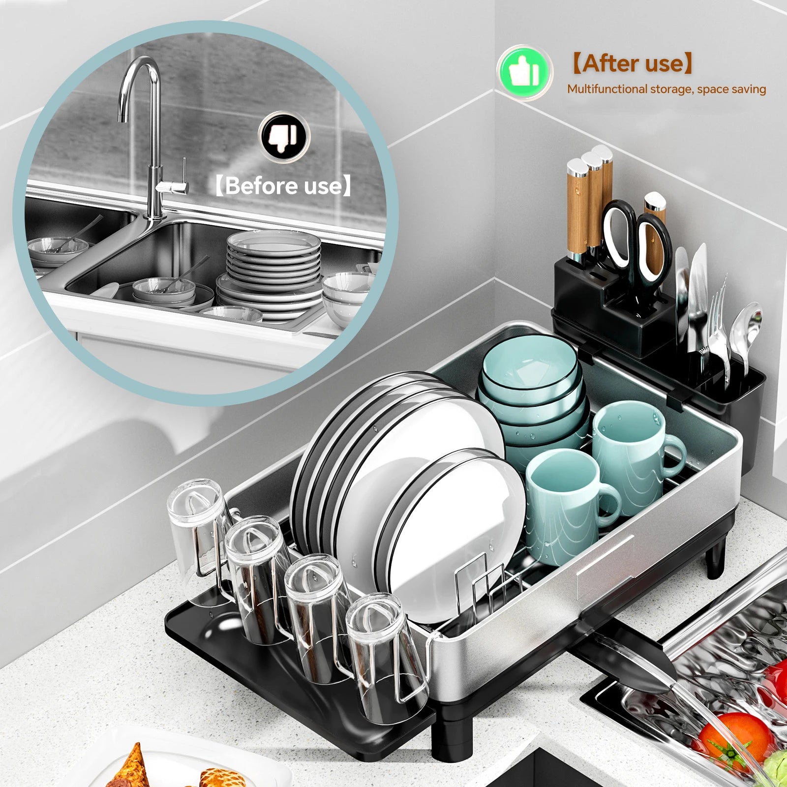 extendable dish rack


