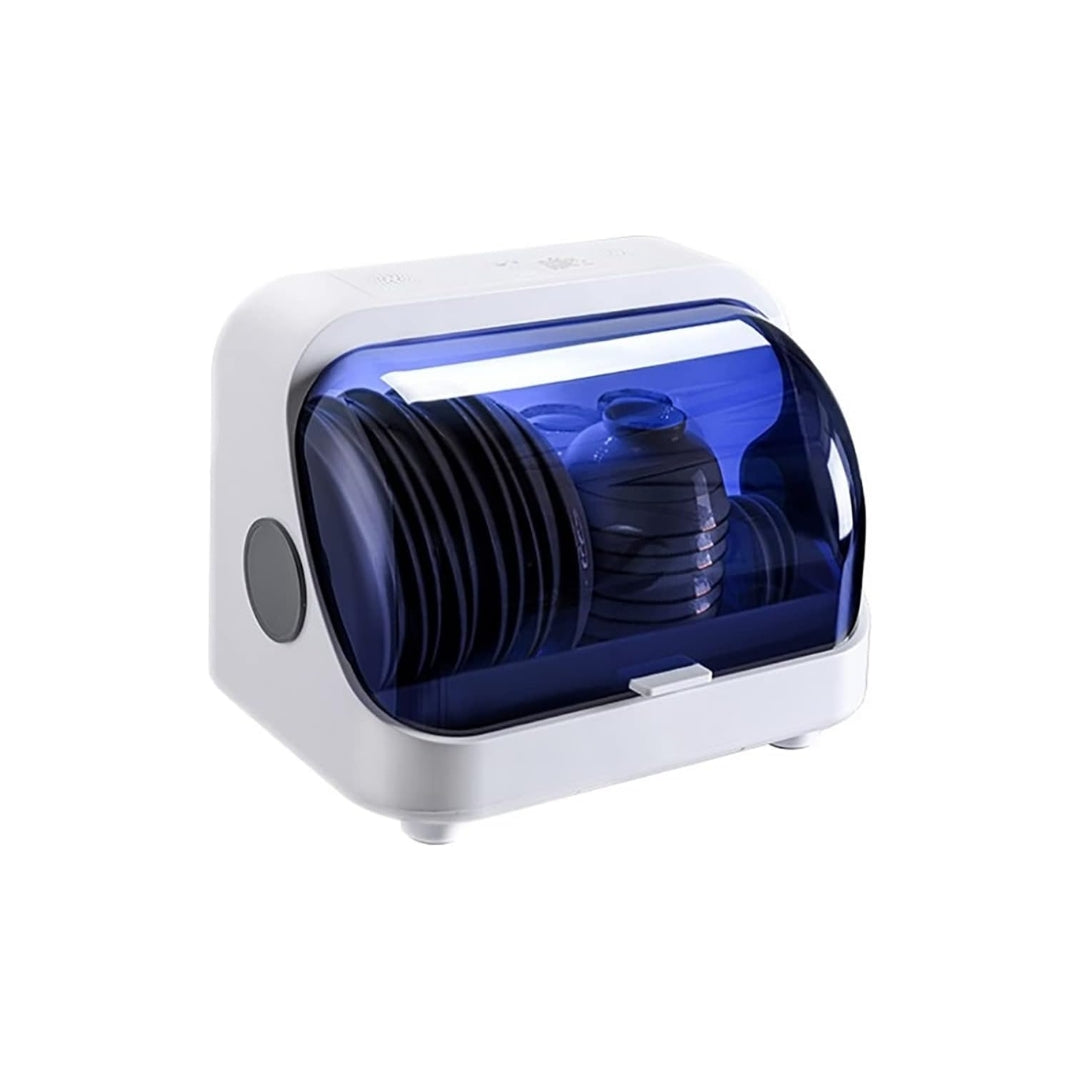 Tableware disinfection cabinet with UV light and air-drying system