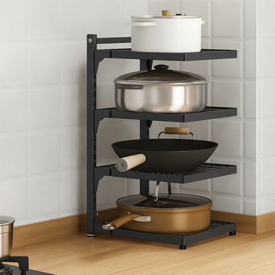 Kitchen rack for pots and pans