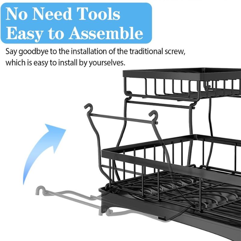 tool-free dish rack installation