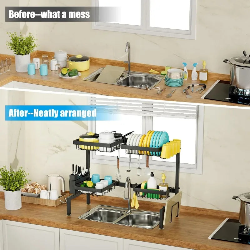 Adjustable dish rack