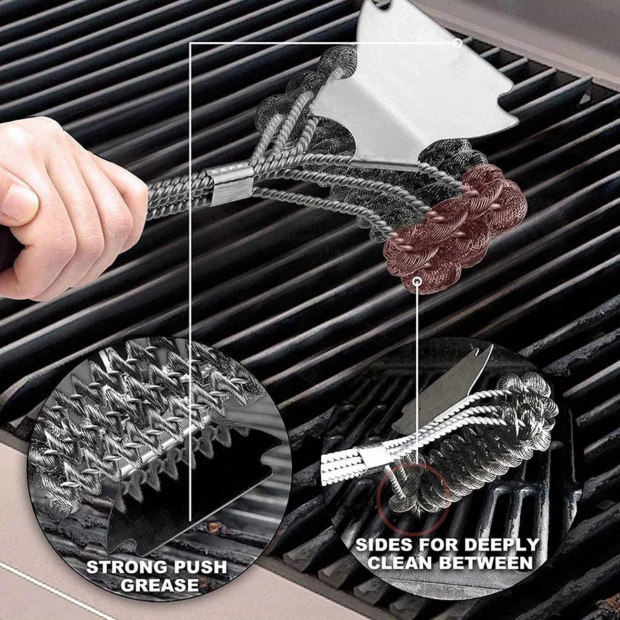 Heavy duty grill brush