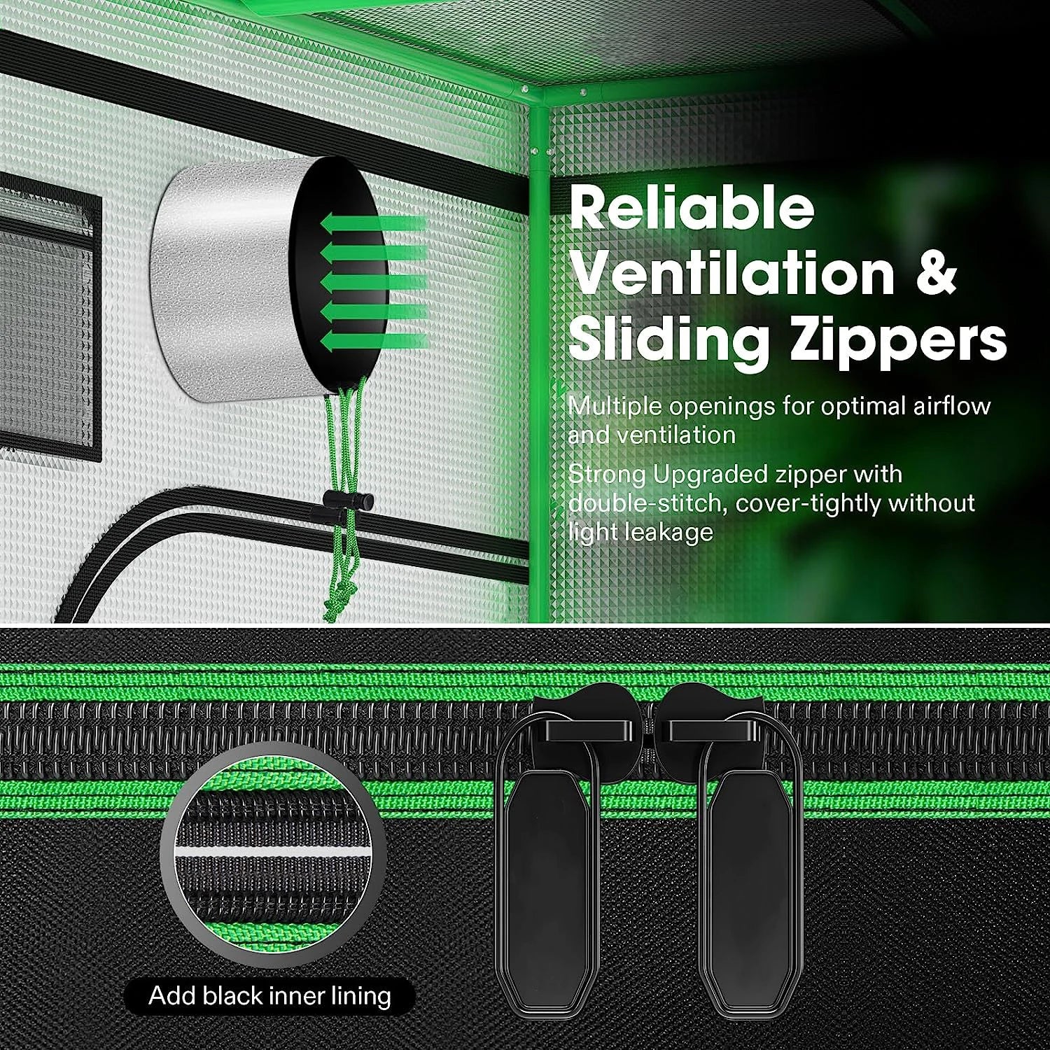 

600D Oxford cloth grow tent with sturdy metal frame