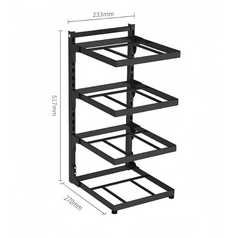 Stovetop pot storage rack
