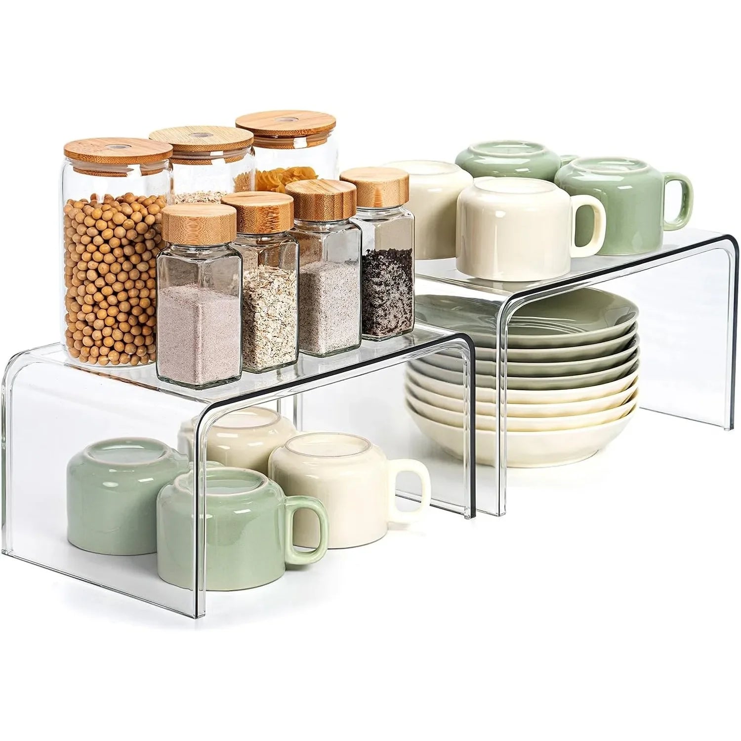 clear cabinet shelf organizer

