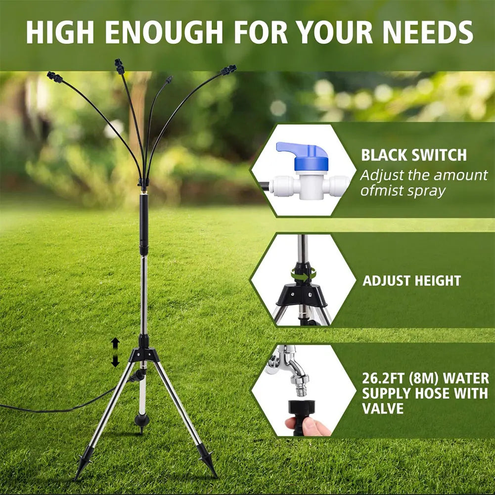 misting tripod with nozzles