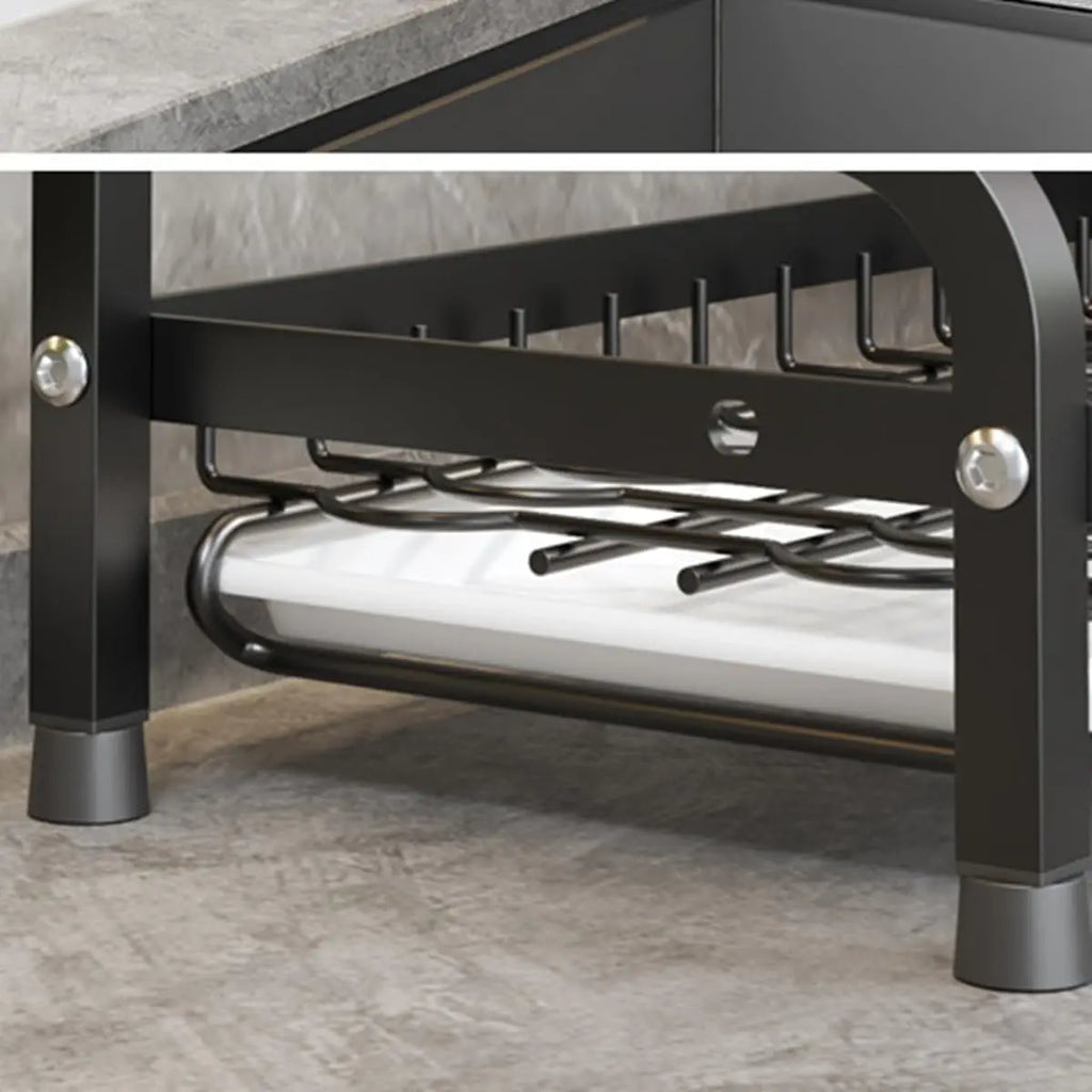 

Chopping board holder and utensil barrel on dish organizer