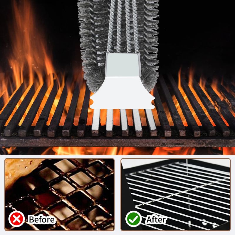 Grill grate scraper