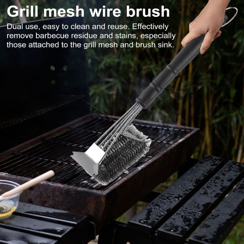 Heavy-duty BBQ brush