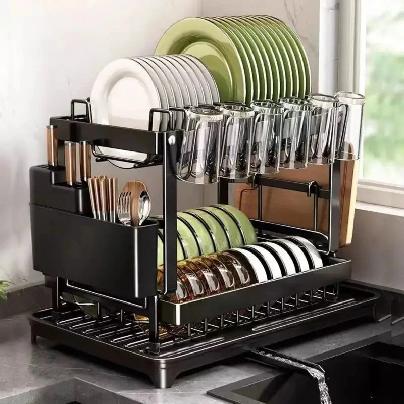 countertop dish rack with drainboard