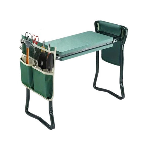2 in 1 Garden Kneeler & Seat - with Foam Pad and Tool Pouch