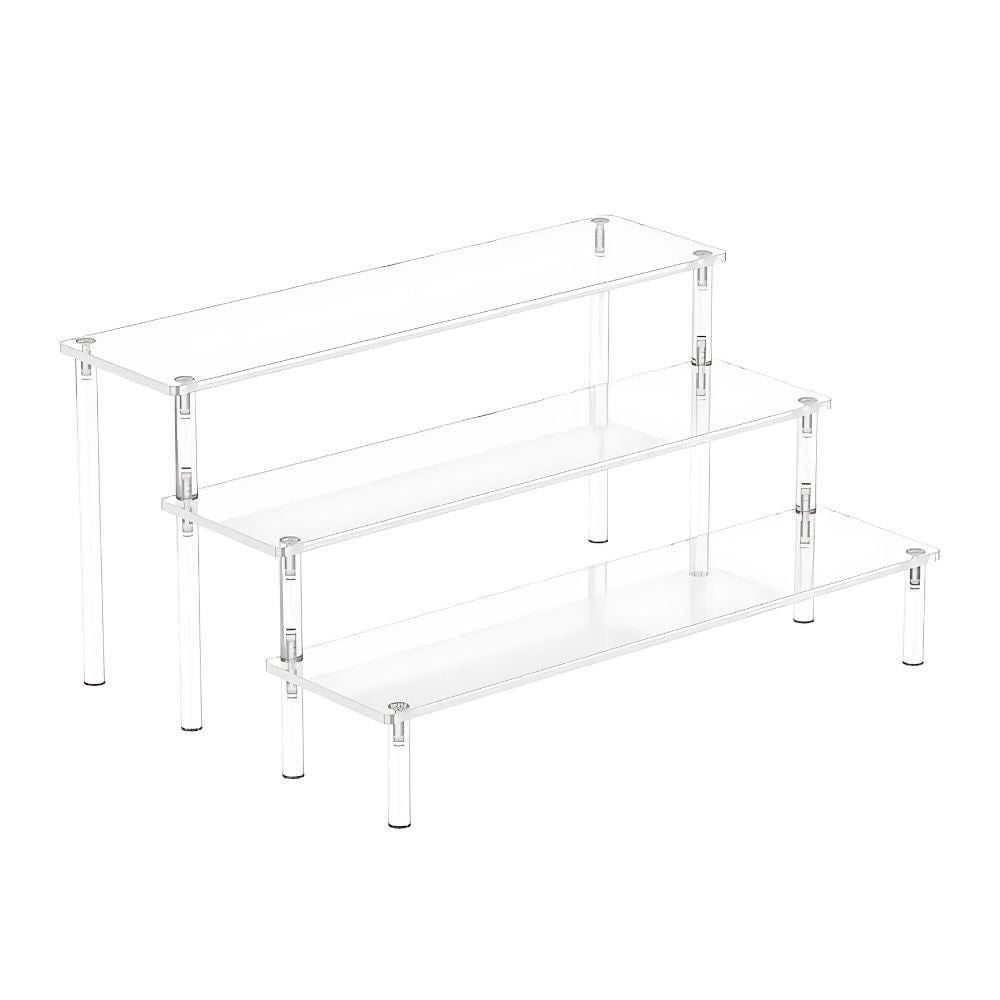 3-Tier Acrylic Display Riser Stand – Perfume, Dessert & Figure Organizer