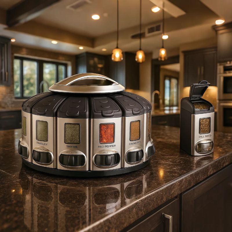 Automatic Spice Box - with Built In Digital Scale