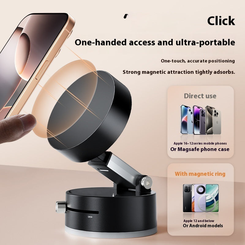 Foldable Magnetic Vacuum Car Phone Holder Foldable Suction Cup With Suction Cup Hands