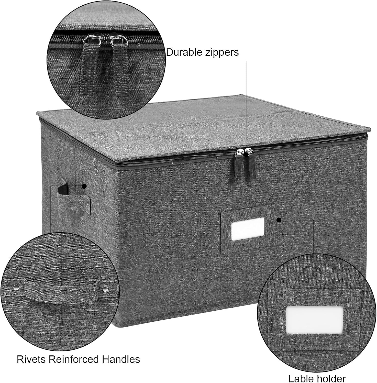 Glass storage case with handle